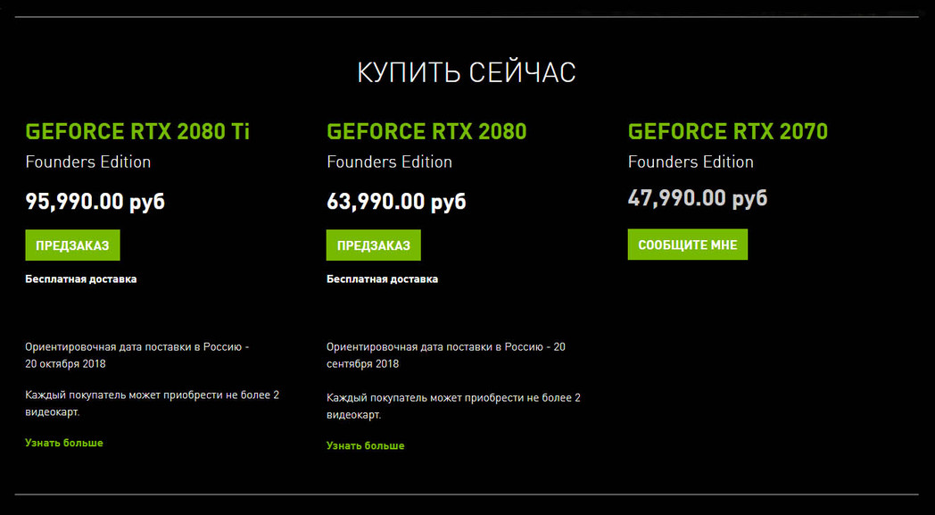 Nvidia 2080 Ti RXT на архитектуре Turing